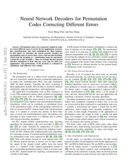 Neural Network Decoders for Permutation Codes Correcting Different
  Errors