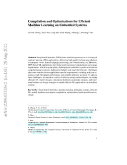 Compilation and Optimizations for Efficient Machine Learning on Embedded
  Systems