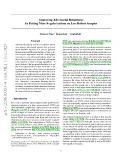 Improving Adversarial Robustness by Putting More Regularizations on Less
  Robust Samples