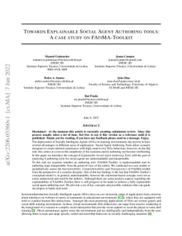 Towards Explainable Social Agent Authoring tools: A case study on
  FAtiMA-Toolkit
