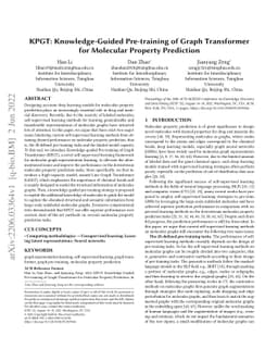 KPGT: Knowledge-Guided Pre-training of Graph Transformer for Molecular
  Property Prediction