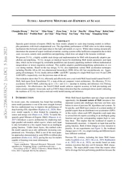 Tutel: Adaptive Mixture-of-Experts at Scale