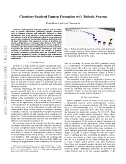 Chemistry-Inspired Pattern Formation with Robotic Swarms