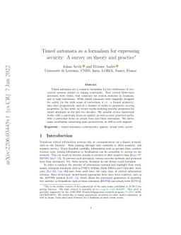 Timed automata as a formalism for expressing security: A survey on
  theory and practice