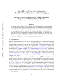 Ensembles for Uncertainty Estimation: Benefits of Prior Functions and
  Bootstrapping