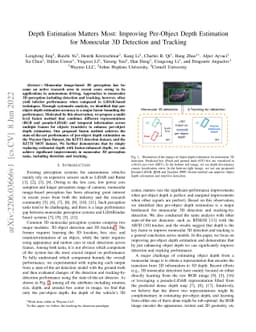 Depth Estimation Matters Most: Improving Per-Object Depth Estimation for
  Monocular 3D Detection and Tracking