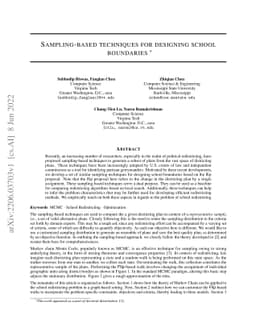 Sampling-based techniques for designing school boundaries