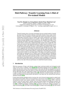 Hub-Pathway: Transfer Learning from A Hub of Pre-trained Models