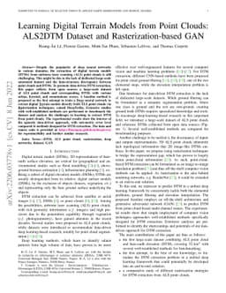 Learning Digital Terrain Models from Point Clouds: ALS2DTM Dataset and
  Rasterization-based GAN