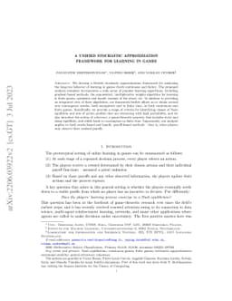 A unified stochastic approximation framework for learning in games