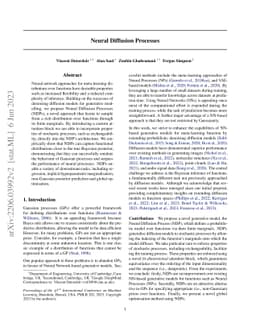 Neural Diffusion Processes