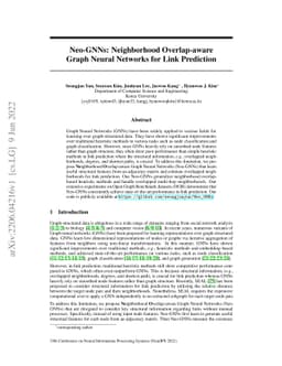 Neo-GNNs: Neighborhood Overlap-aware Graph Neural Networks for Link
  Prediction