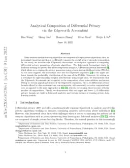 Analytical Composition of Differential Privacy via the Edgeworth
  Accountant