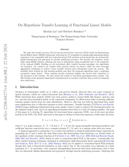 On Hypothesis Transfer Learning of Functional Linear Models