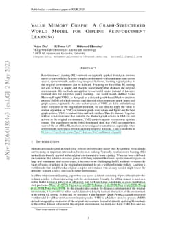 Value Memory Graph: A Graph-Structured World Model for Offline
  Reinforcement Learning