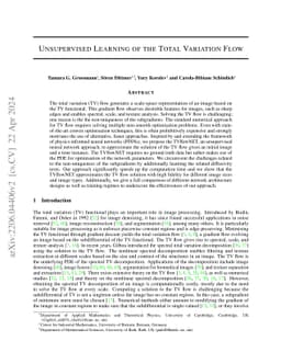 Unsupervised Learning of the Total Variation Flow