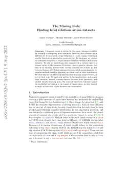 The Missing Link: Finding label relations across datasets