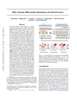 SDQ: Stochastic Differentiable Quantization with Mixed Precision