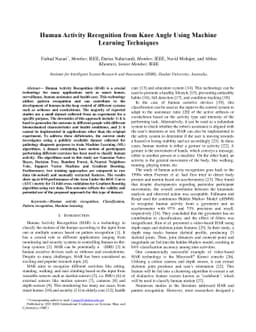 Human Activity Recognition from Knee Angle Using Machine Learning
  Techniques