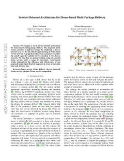 Service-Oriented Architecture for Drone-based Multi-Package Delivery