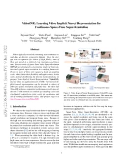 VideoINR: Learning Video Implicit Neural Representation for Continuous
  Space-Time Super-Resolution