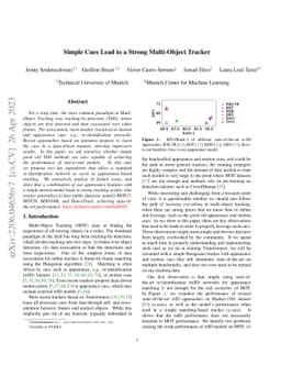 Simple Cues Lead to a Strong Multi-Object Tracker