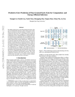 Predictive Exit: Prediction of Fine-Grained Early Exits for Computation-
  and Energy-Efficient Inference