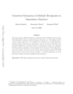 Consistent Estimation of Multiple Breakpoints in Dependence Measures