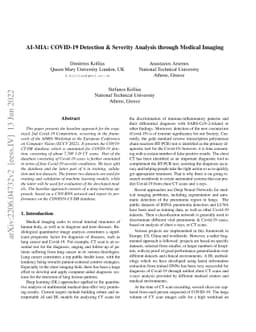 AI-MIA: COVID-19 Detection & Severity Analysis through Medical Imaging