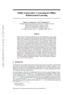Mildly Conservative Q-Learning for Offline Reinforcement Learning