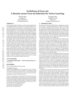 In Defense of Core-set: A Density-aware Core-set Selection for Active
  Learning