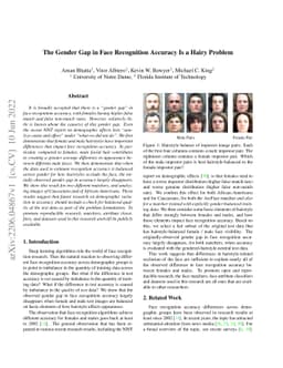 The Gender Gap in Face Recognition Accuracy Is a Hairy Problem