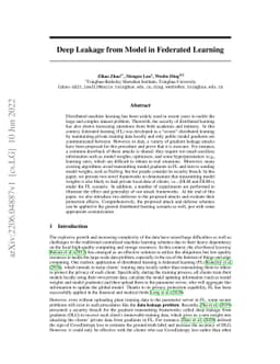Deep Leakage from Model in Federated Learning