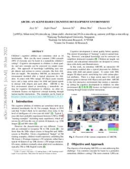 ABCDE: An Agent-Based Cognitive Development Environment