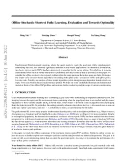 Offline Stochastic Shortest Path: Learning, Evaluation and Towards
  Optimality