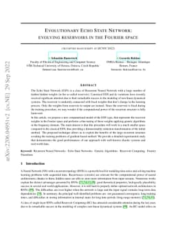 Evolutionary Echo State Network: evolving reservoirs in the Fourier
  space