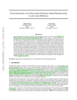Unsupervised and Few-shot Parsing from Pretrained Language Models