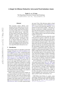 A Simple Yet Efficient Method for Adversarial Word-Substitute Attack