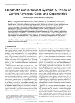 Empathetic Conversational Systems: A Review of Current Advances, Gaps,
  and Opportunities