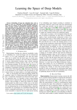 Learning the Space of Deep Models