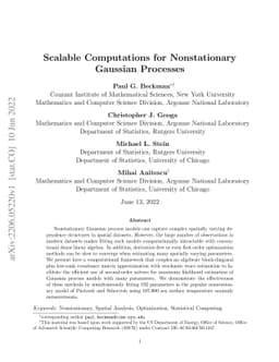 Scalable Computations for Nonstationary Gaussian Processes