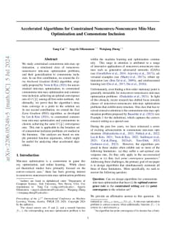 Accelerated Algorithms for Constrained Nonconvex-Nonconcave Min-Max
  Optimization and Comonotone Inclusion