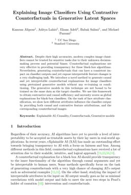 Explaining Image Classifiers Using Contrastive Counterfactuals in
  Generative Latent Spaces