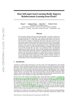 Does Self-supervised Learning Really Improve Reinforcement Learning from
  Pixels?