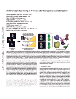Differentiable Rendering of Neural SDFs through Reparameterization