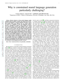 Why is constrained neural language generation particularly challenging?