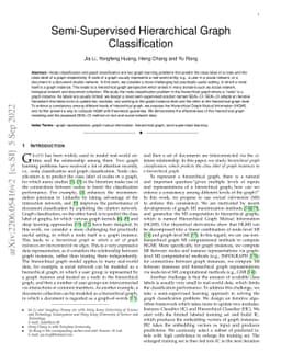Semi-Supervised Hierarchical Graph Classification