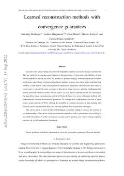 Learned reconstruction methods with convergence guarantees
