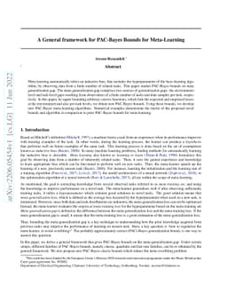 A General framework for PAC-Bayes Bounds for Meta-Learning