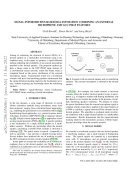 Signal-informed DNN-based DOA Estimation combining an External
  Microphone and GCC-PHAT Features